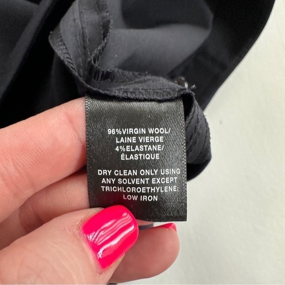 Lafayette 148 Stretch Wool Barrow Trouser Pants Navy 2 - Picture 7 of 11